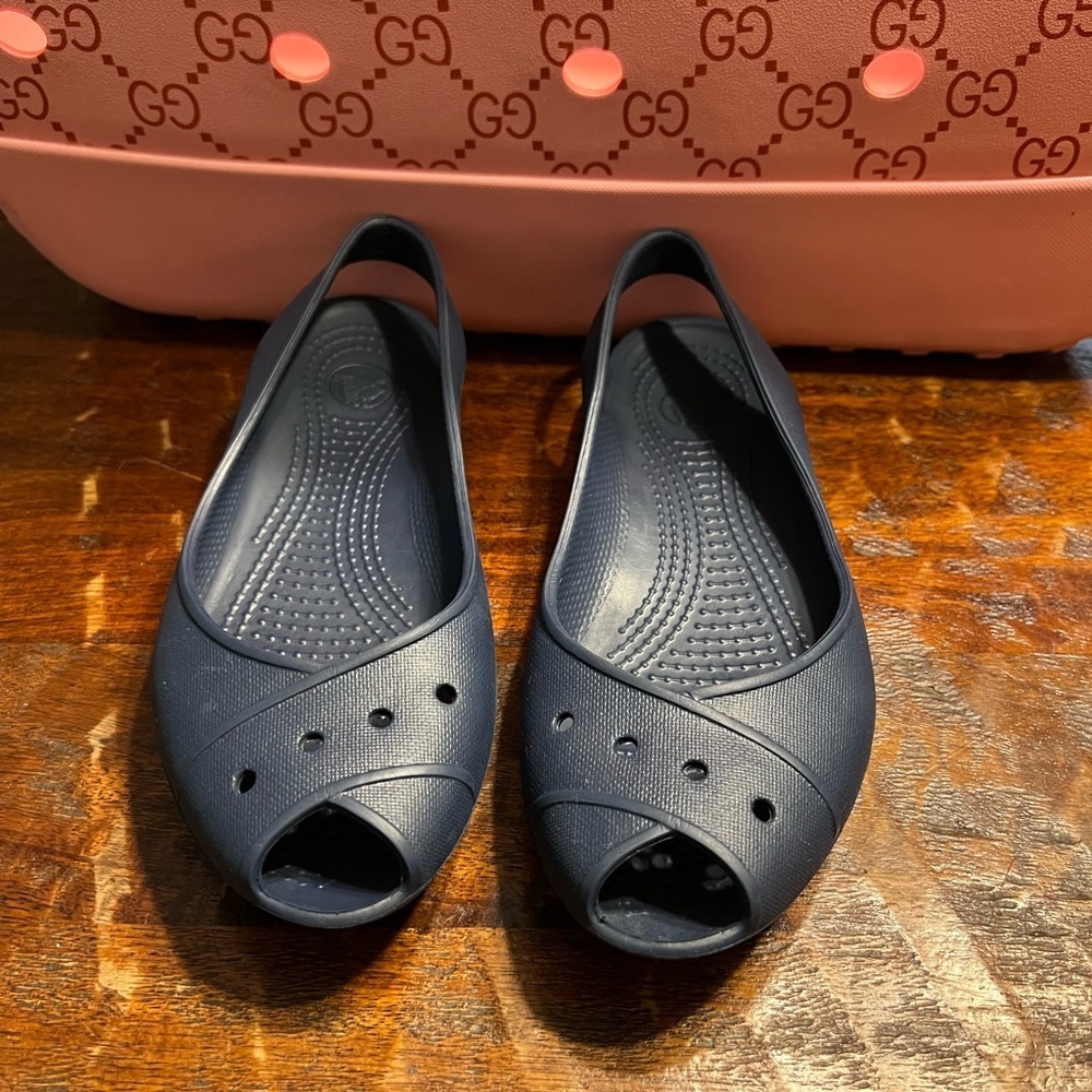 Crocs Peep Toe Sling Back Shoes